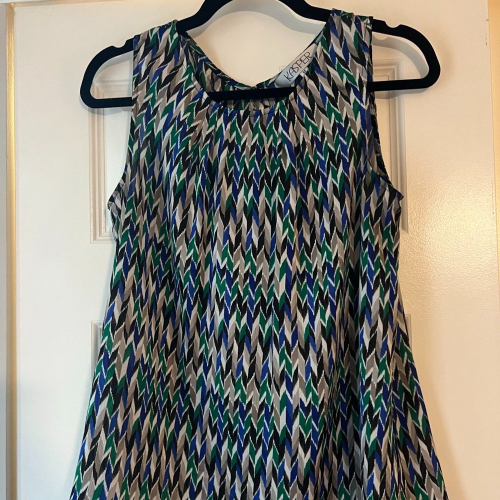 Kasper Printed Sleeveless Top